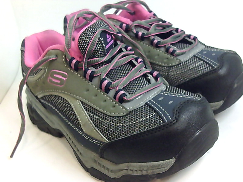 Skechers for Work Women's Doyline Steel Toe Hiker Boot, Gray Pink, Size ...