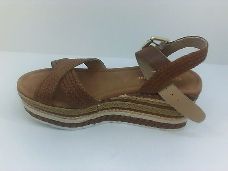 Sun Stone Women's Shoes Platform Sandals INE, Brown