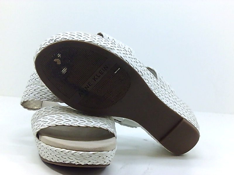 Anne Klein Womens Akzala Open Toe Casual Slide Sandals, White, Size 6.0 1WYl | eBay