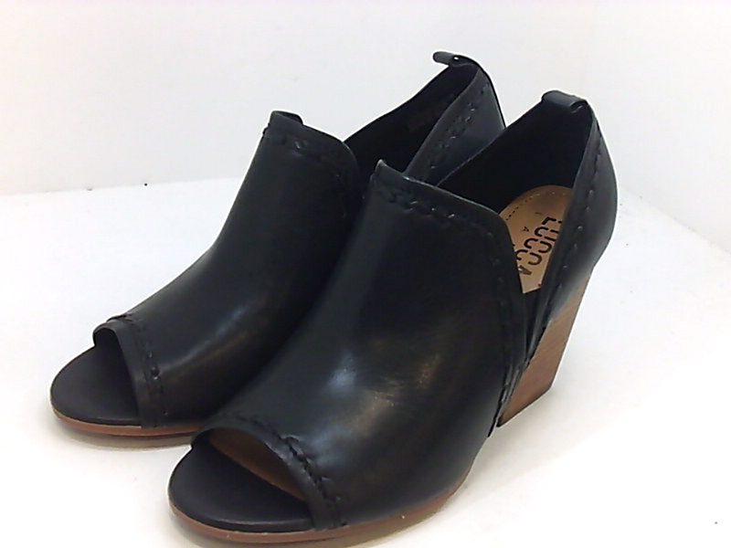 Lucca Lane Womens Anna Peep Toe Ankle Fashion Boots, Black