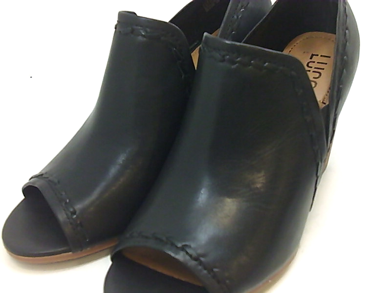 Lucca Lane Womens Anna Peep Toe Ankle Fashion Boots, Black