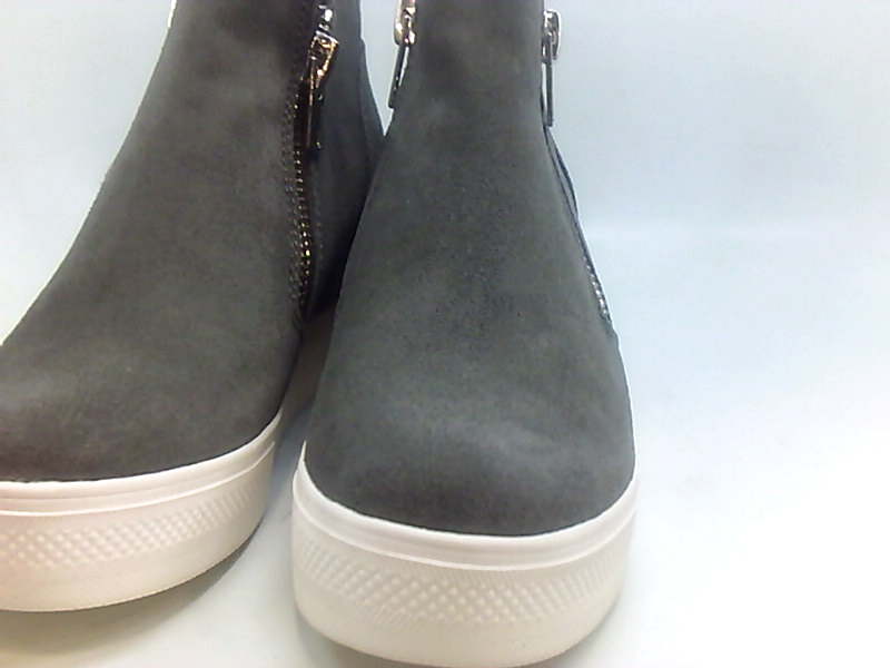 wedgie grey suede