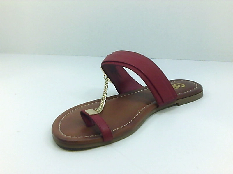 guess sandals red