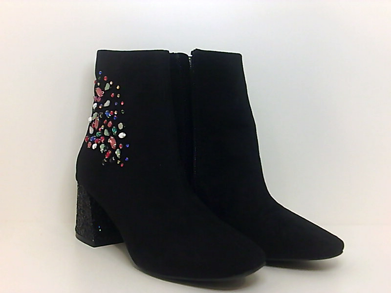 betsey johnson rhinestone boots black