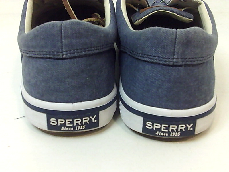 Sperry Mens Striper Fabric Low Top Lace Up Fashion Sneakers, Navy, Size ...