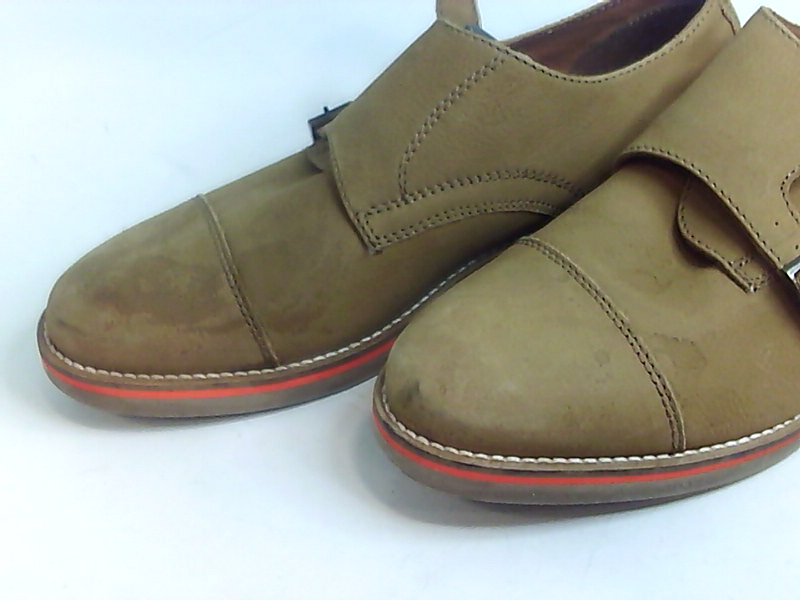 Bar III Mens Baxter Monk Fabric Buckle Dress Oxfords, Tan