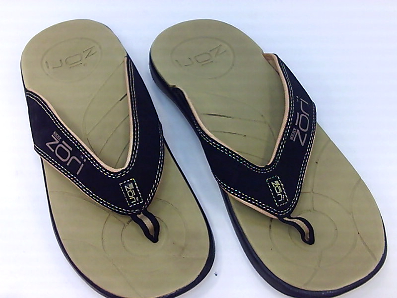 Neat Feat Men's Zori Sport Orthotic Slip-On Sandals Flip, Black/Tan ...