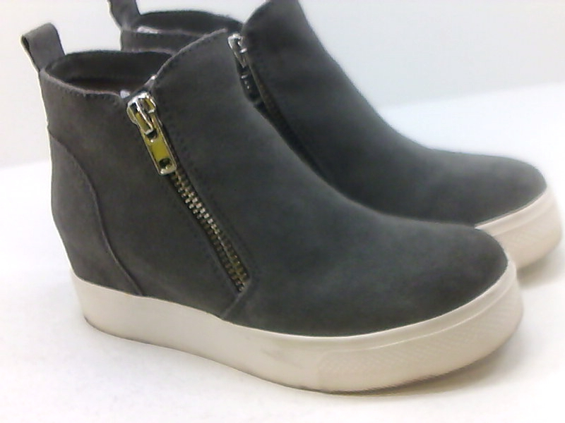 wedgie grey suede