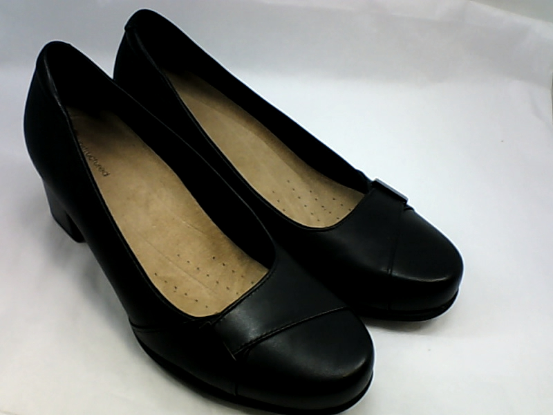 Clarks Women's Rosalyn Belle Dress Pump, Black Leather, Size 6.5 kFLo ...