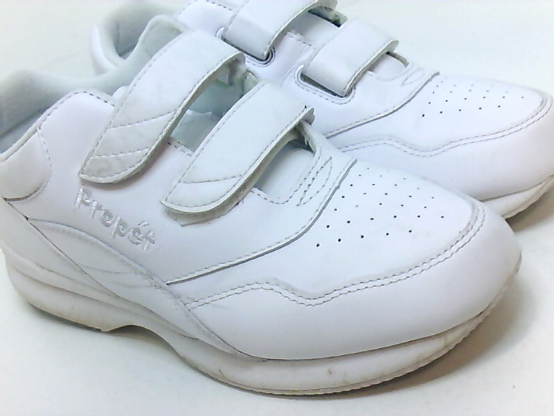 Propét Womens Tour Walker Fabric Low Top Walking Shoes, White, Size 6.5 ...
