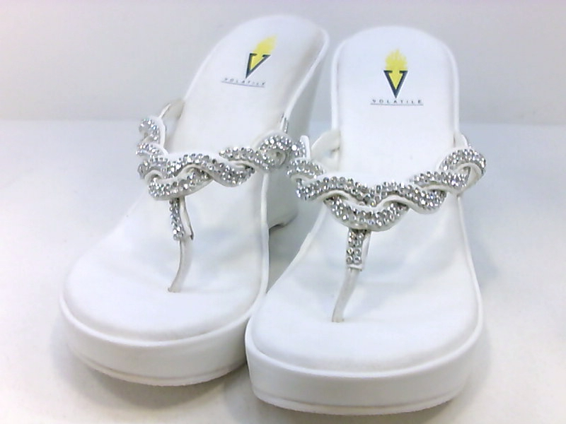 volatile white sandals