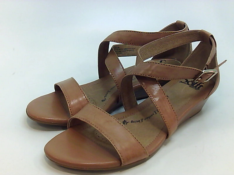 tan open toe heeled sandals