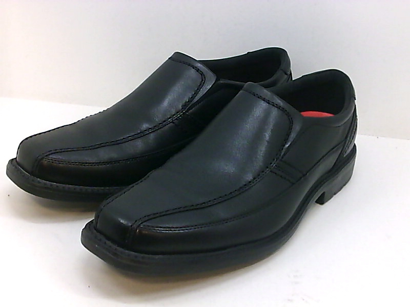 Rockport Mens SL2 BIKE Leather Square Toe Slip On Shoes, Black, Size 10 ...