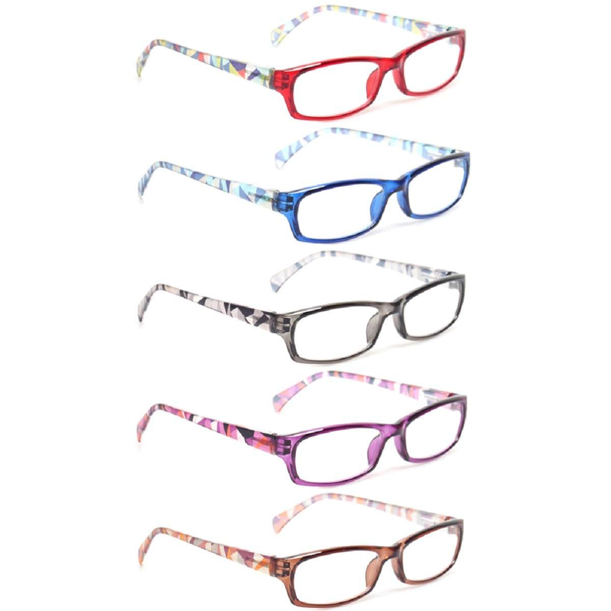 Reading Glasses 5 Pairs Fashion Ladies Readers Spring, MultiColor, Size ...