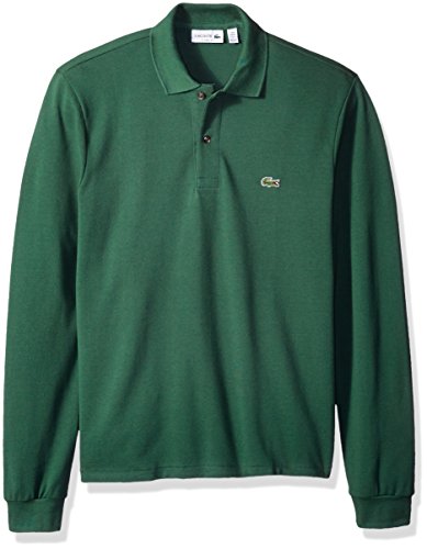 Lacoste Mens Classic Long Sleeve Pique Polo Shirt, Green, Size 6.0 Cemv ...