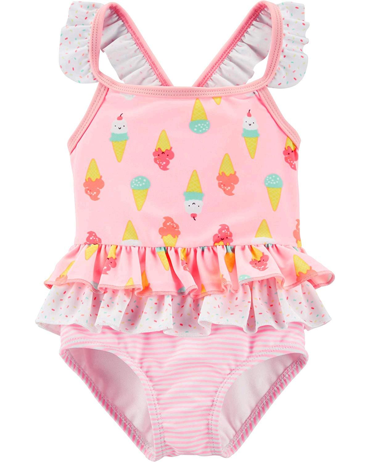 Carter's Baby Girls TwoPiece Swimsuit, Ice Cream, 6, Ice Cream, Size 6