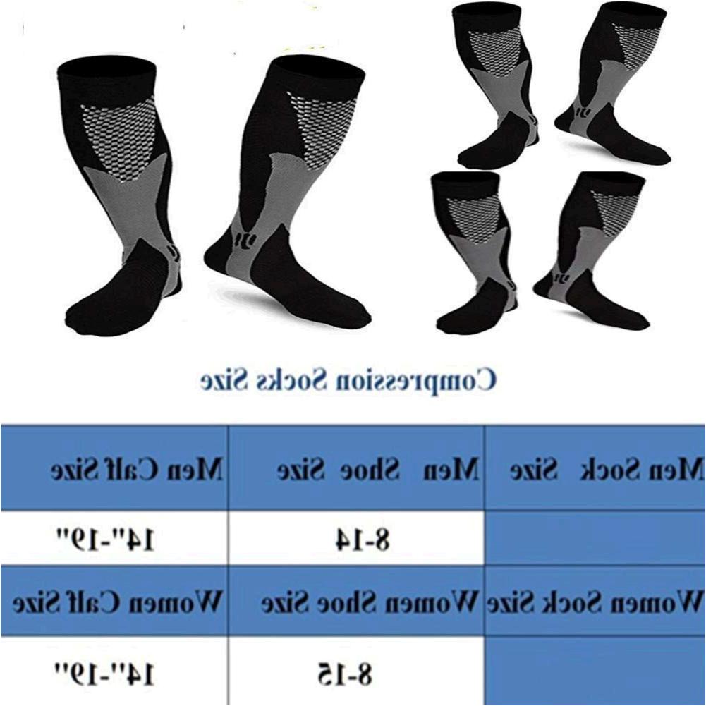 3 Pairs Medical&Althetic Compression Socks for Men, 20-30 mmHg, 3black ...