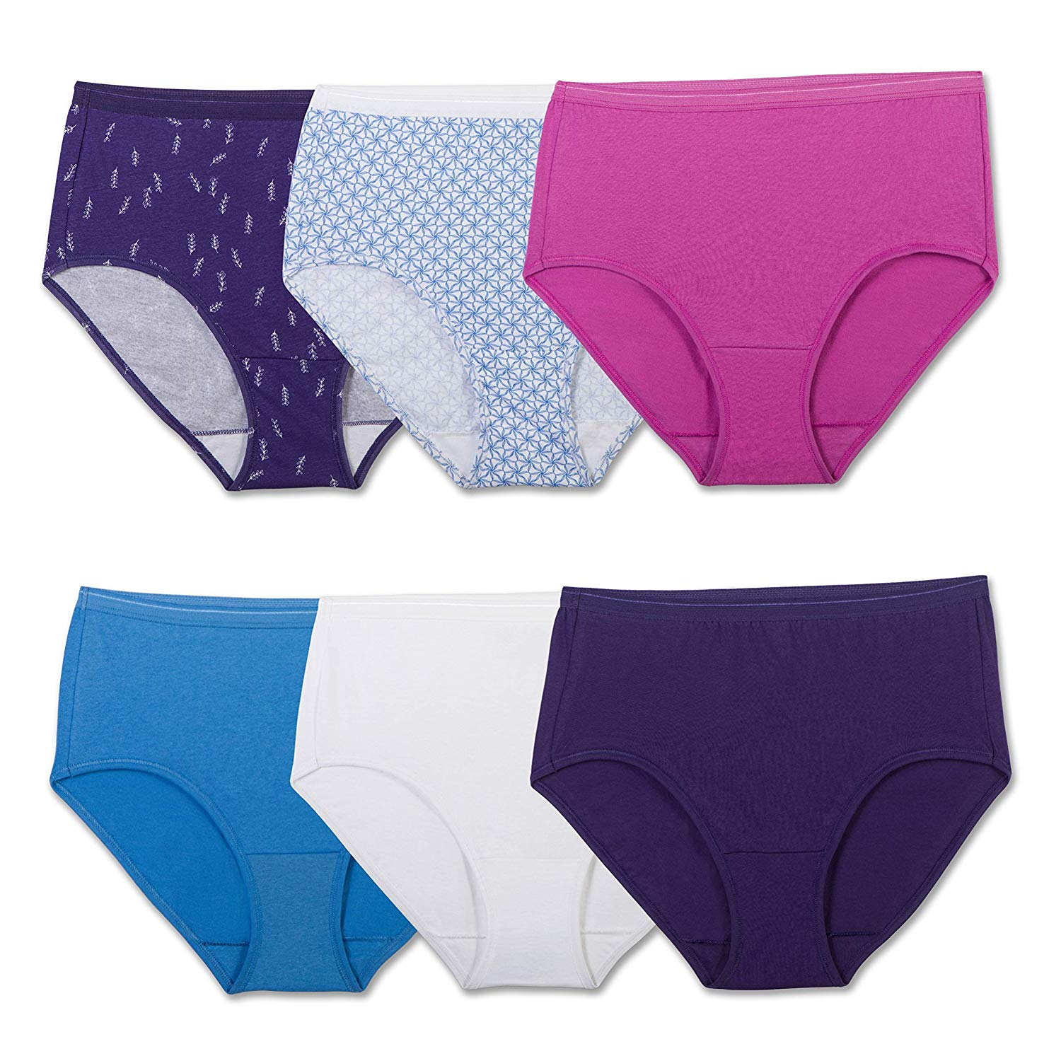Fruit of the Loom Women's Cotton Brief Panties, Large / 7,, Blue, Size ...