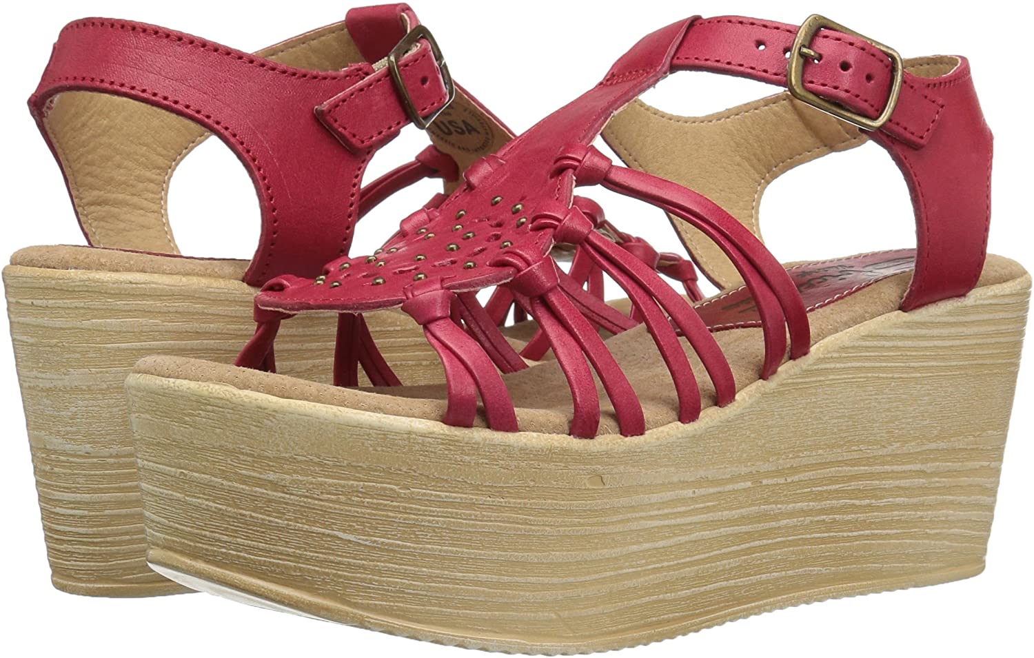 Sbicca Women's Jarrah Wedge Sandal, Red, Size 8.0 630162712017 | eBay