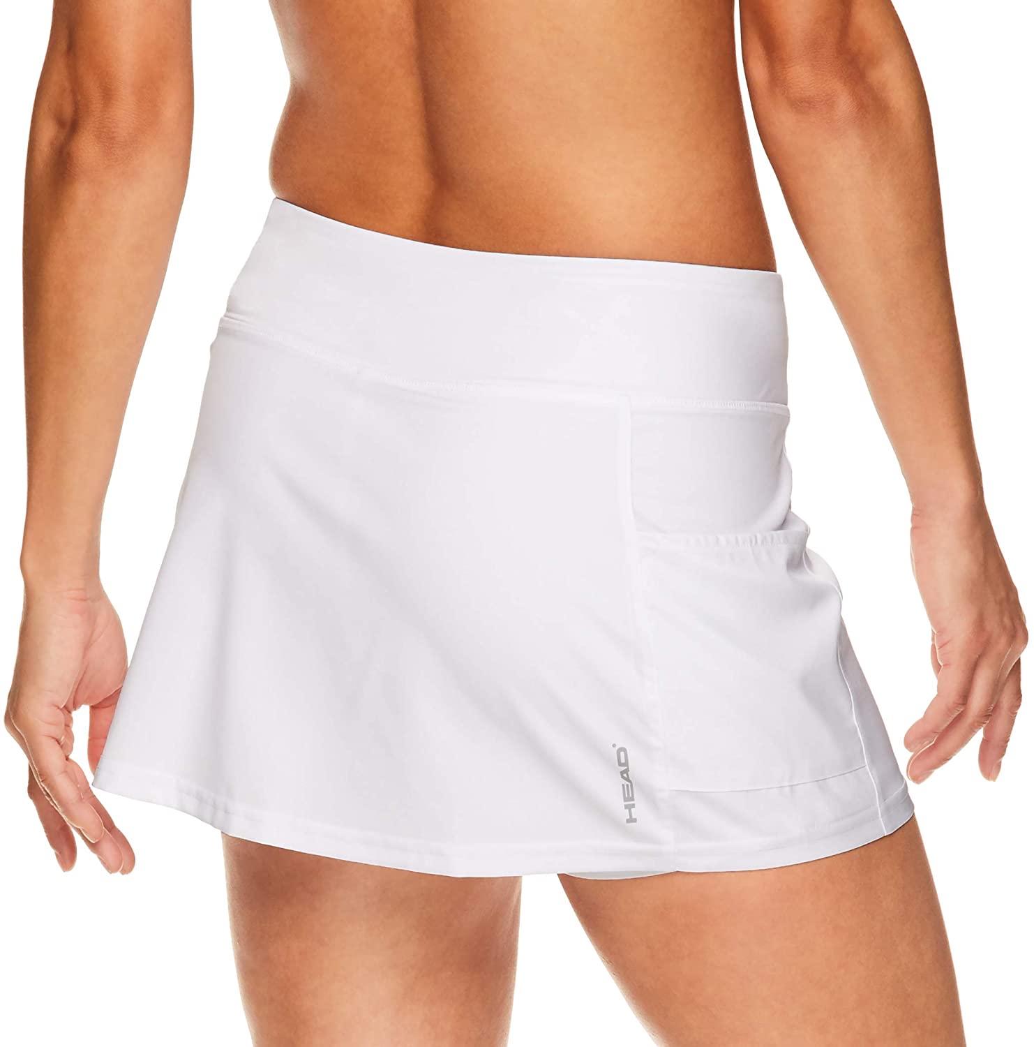 HEAD Women's Athletic Tennis Skirt with Ball Pocket , White, Size X