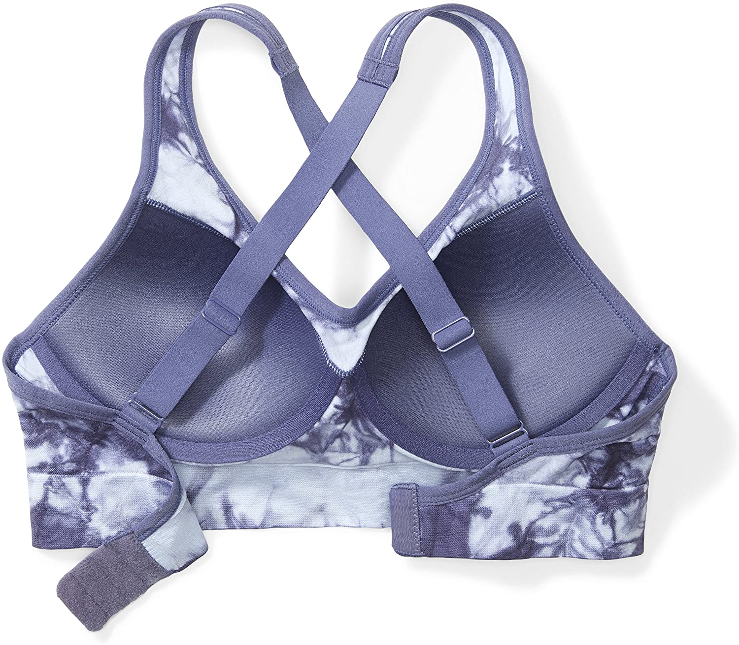 Mae Womens Cross Back Push Up Bralette For A C Cups Heather Blue