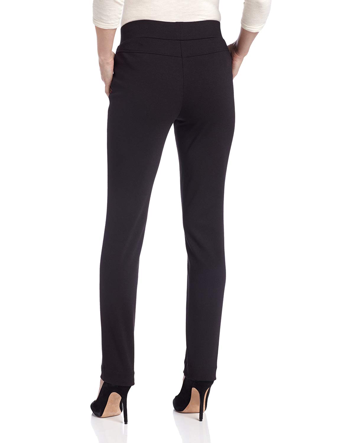Rafaella Women's Ponte Comfort Slim Leg Pant, Black, 14, Black, Size 14 ...