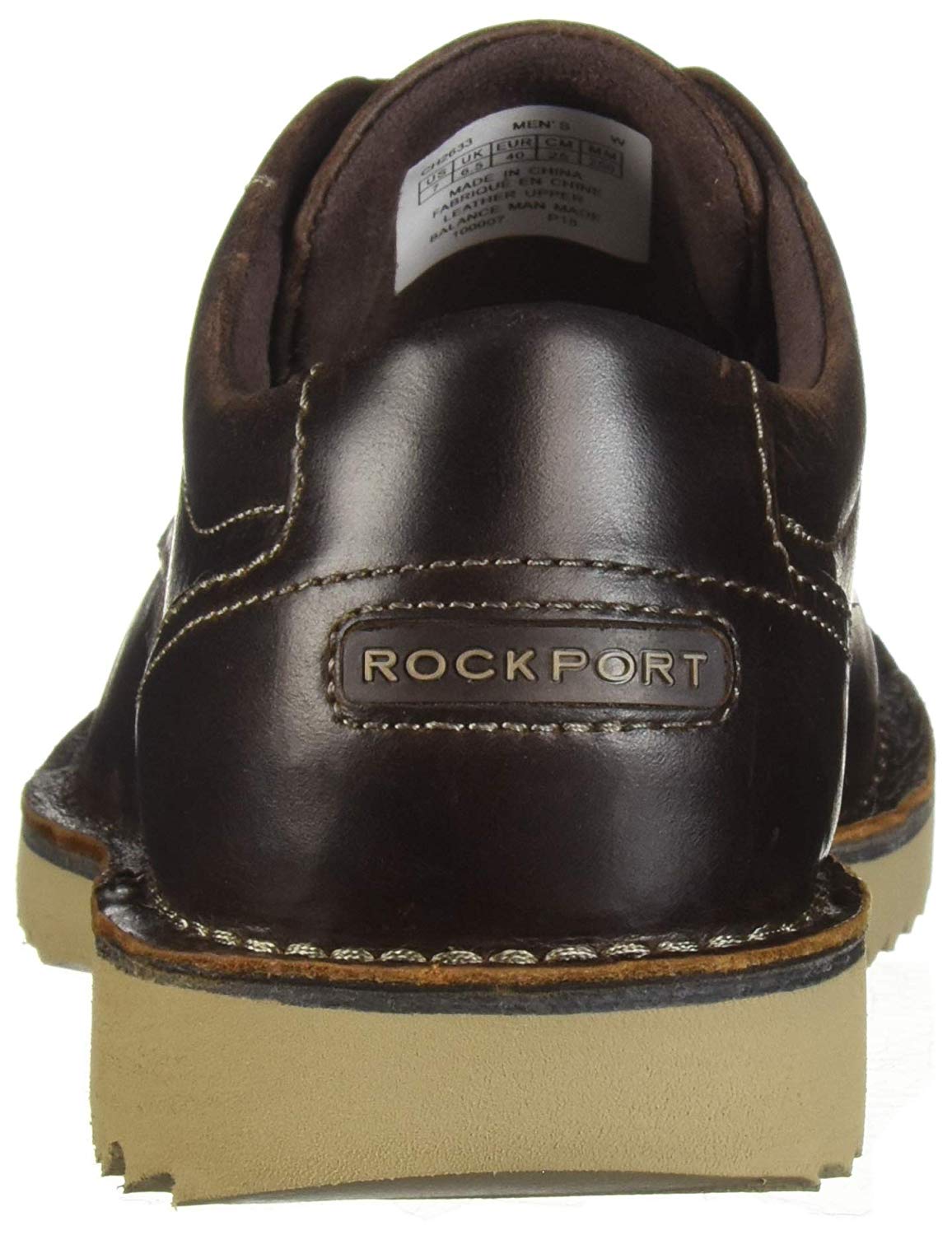 Rockport Men�s Cabot Plain Toe Shoe, Beeswax Leather, Size