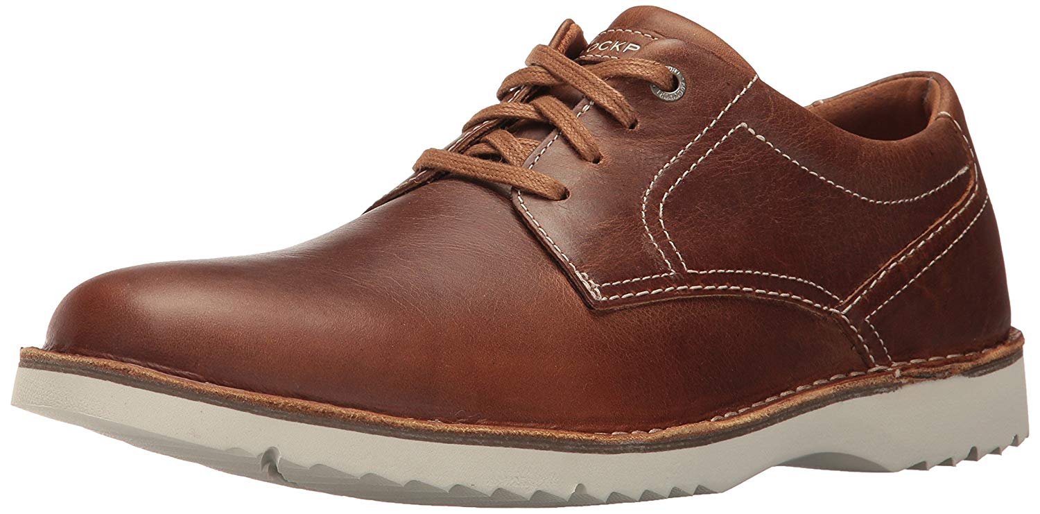Rockport Men�s Cabot Plain Toe Shoe, Tan Leather, Size 11