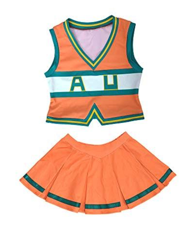 miccostumes Women's BNHA Cheer Uniform UA Cheerleader Cosplay, Orange ...