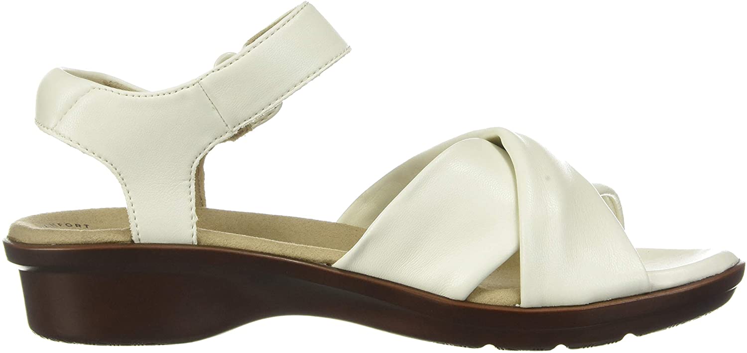 Clarks Women's Loomis Chloe Sandal, White Synthetic, Size 8.0 6pbX | EBay