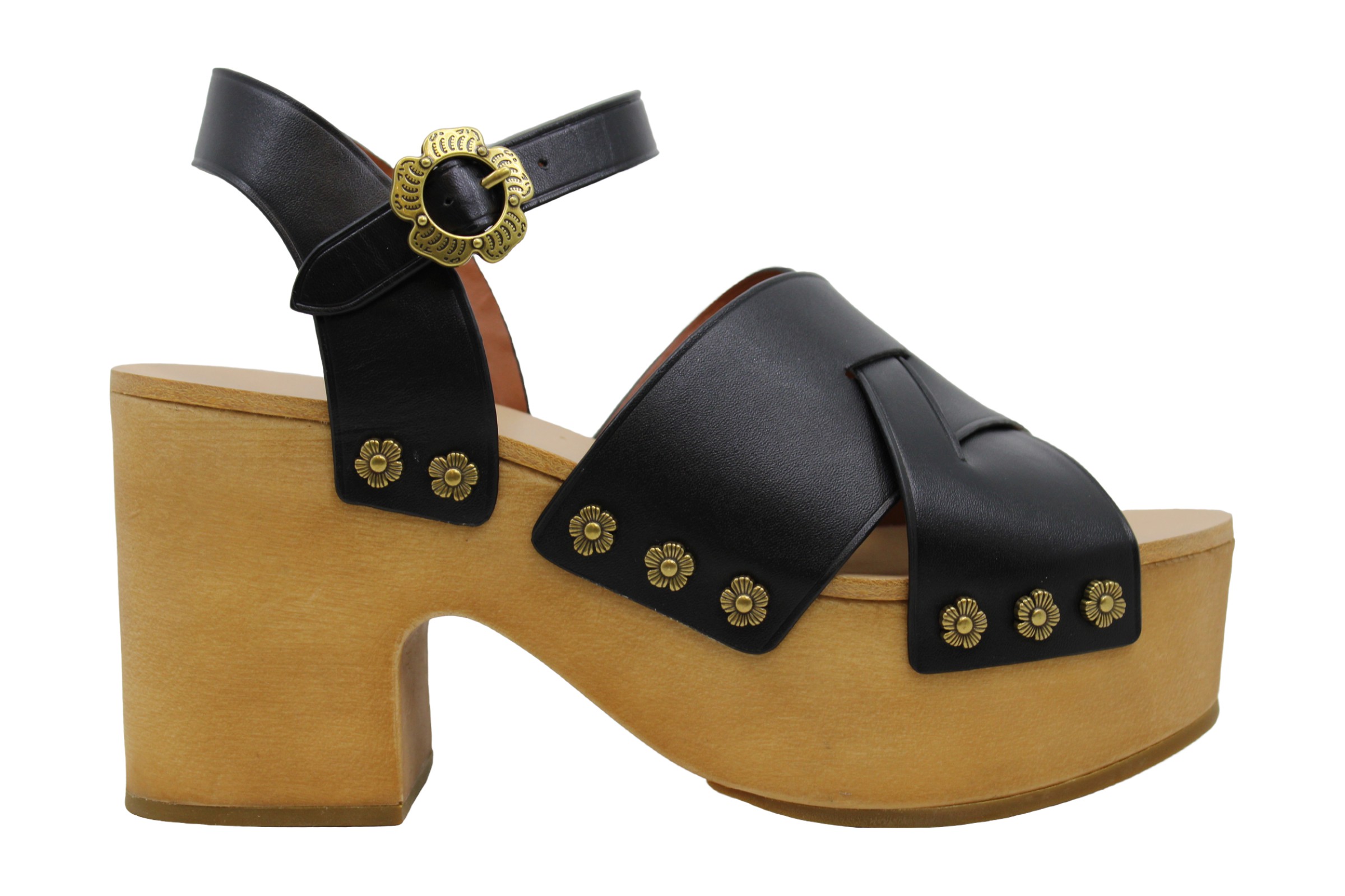 Coach Womens Nessa Leather Open Toe Casual Platform Sandals | eBay