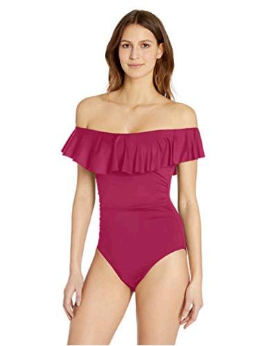 la blanca off shoulder swimsuit