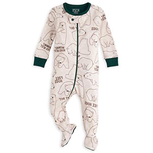 The Childrens Place Baby Boys Long Sleeve Footed Stretchie 
