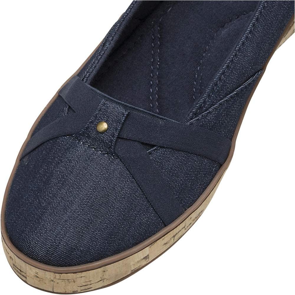 Grasshoppers Women's Gigi Wedge Denim Sneaker, Navy, Size 7.0 byl5 | eBay