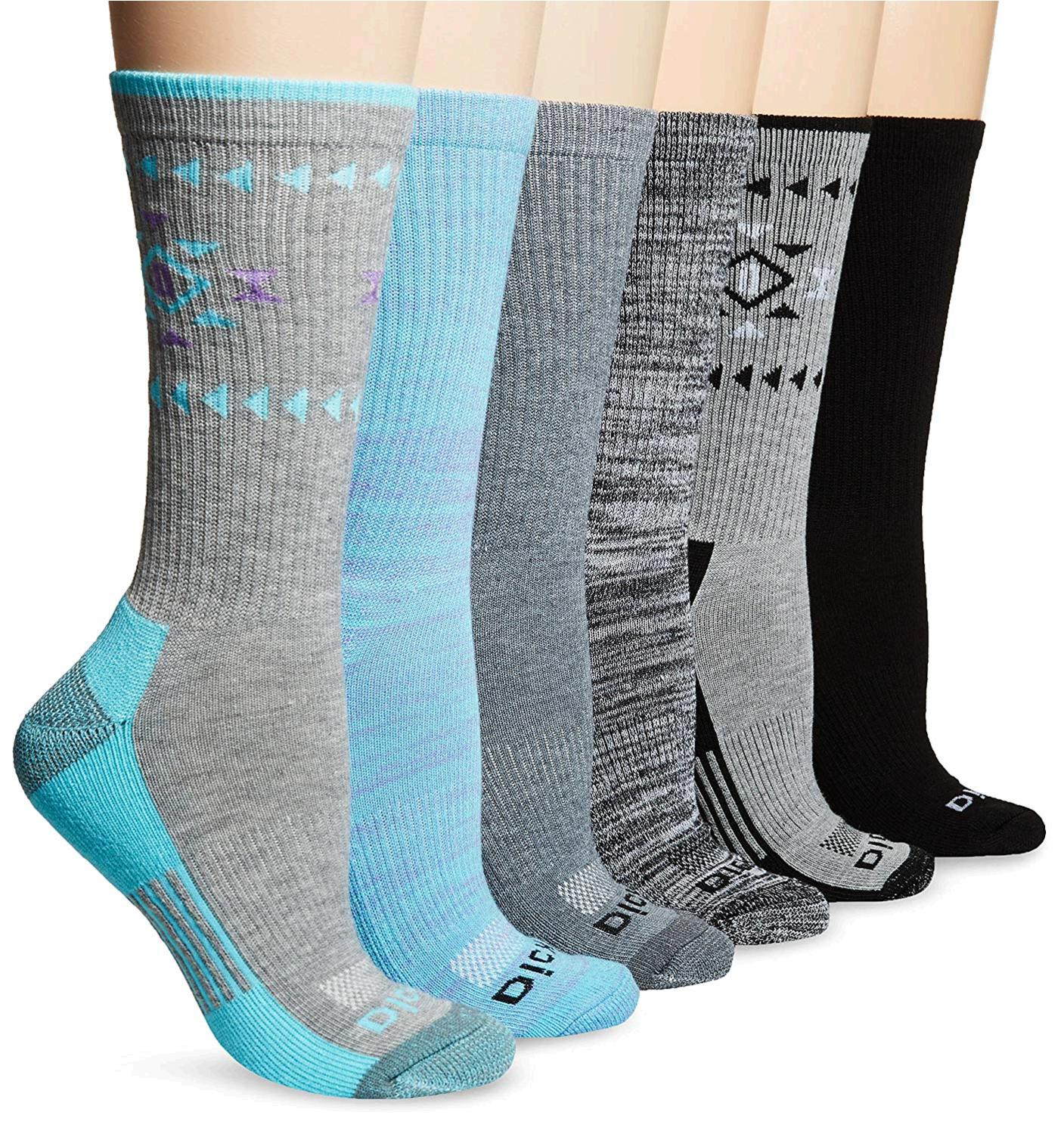 Dickies Women's Dritech Advanced Moisture Wicking Crew Sock, Grey, Size