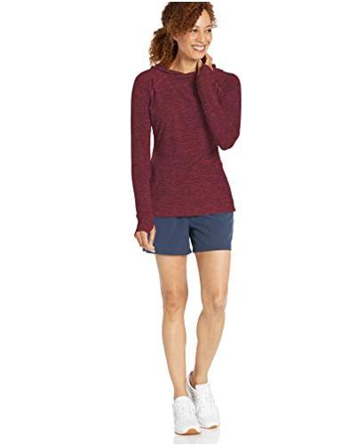 Essentials Women's Brushed Tech Stretch Popover Hoodie,, Red, Size Large |  eBay