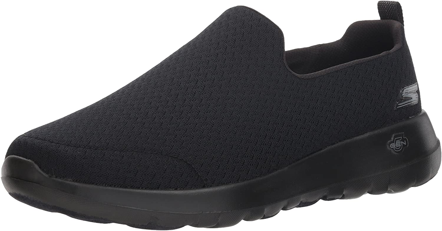 Skechers Mens Goga Max Fabric Low Top Pull On Walking Shoes, Black ...