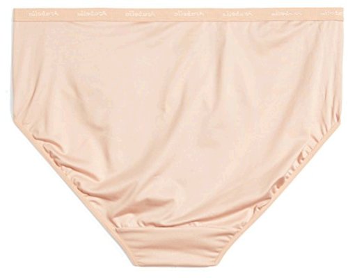 Brand - Arabella Women's Microfiber Hi Cut Brief, Sunbeige, Size Small ...