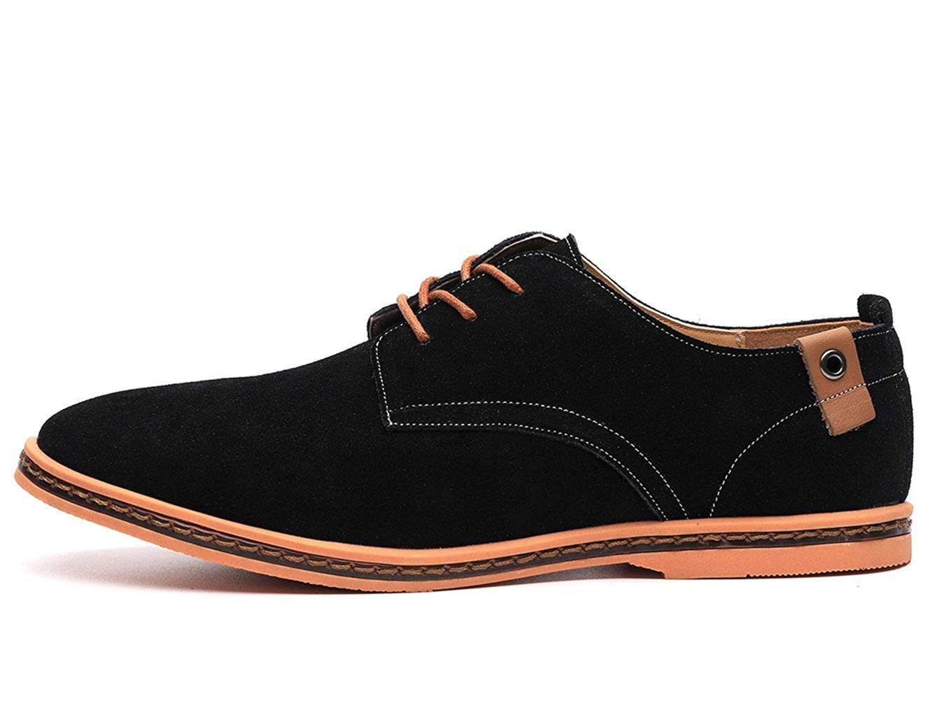 DADAWEN Men's Leather Oxfords Formal Slip on Business Dress Shoes