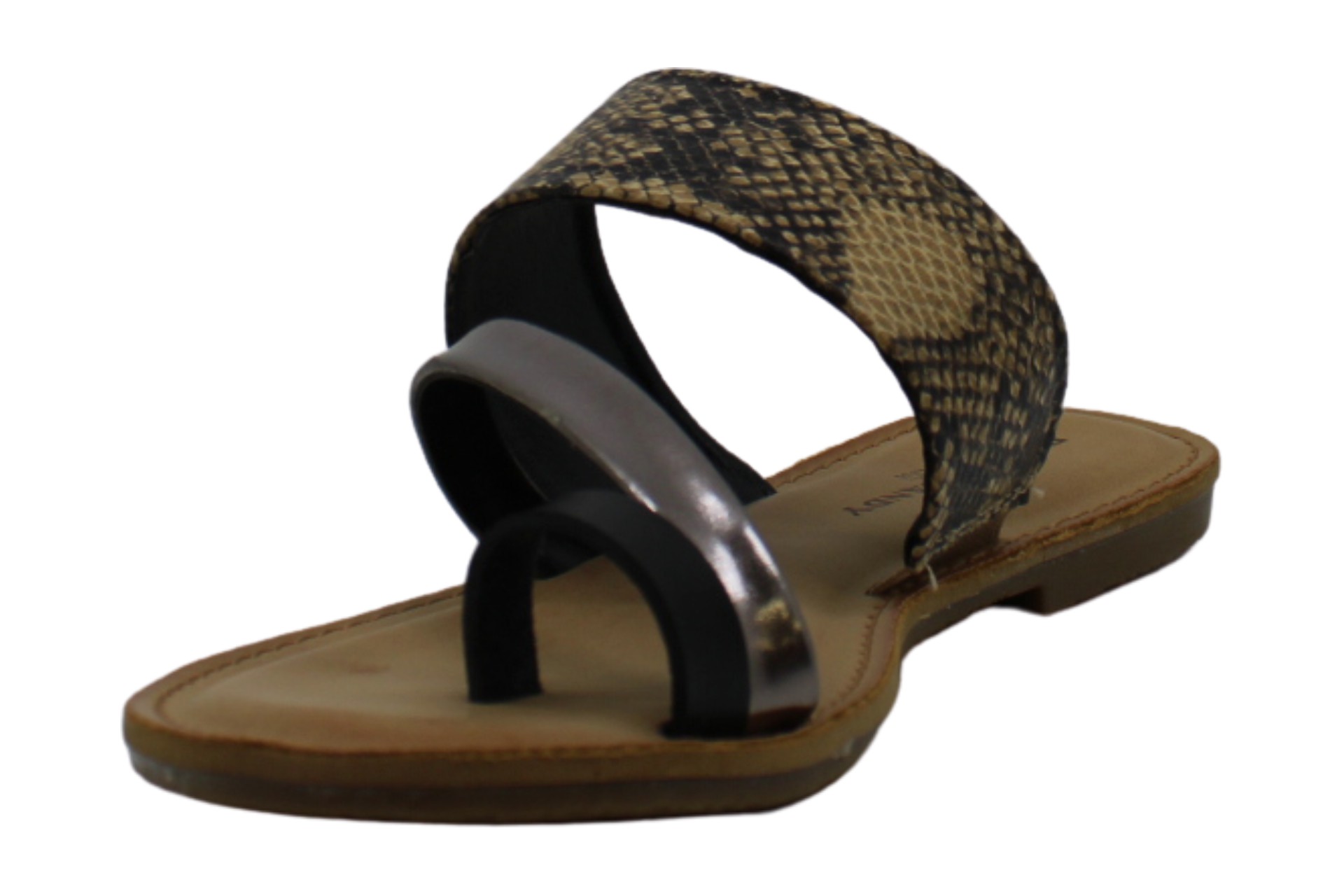 Rock & Candy Women's Shoes Billyne Fabric Open Toe Casual Slide, Black ...