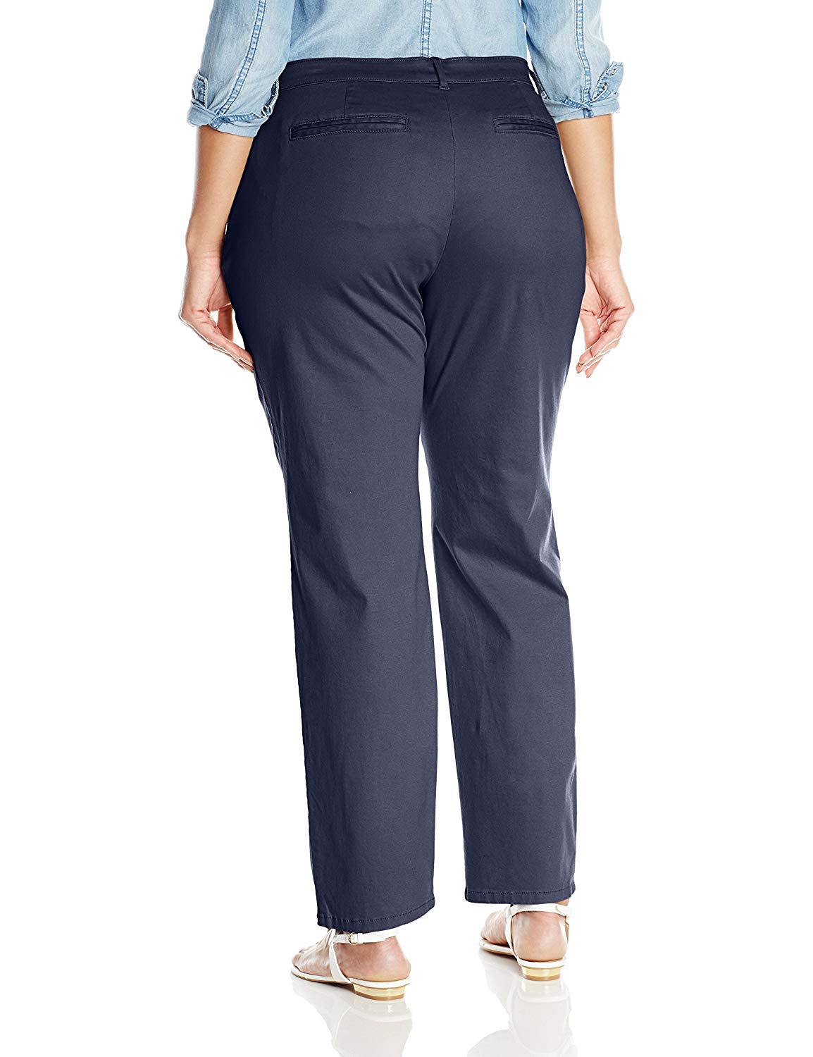 Lee Women's Plus-Size Relaxed-Fit All Day Pant,, Imperial Blue, Size 18 ...