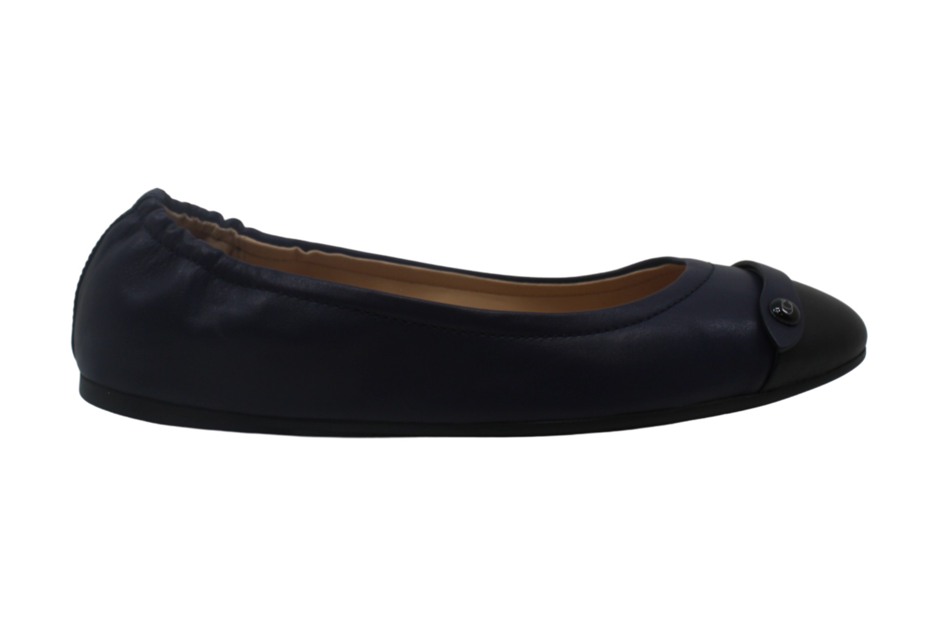 Coach Womens Brandi Leather Cap Toe Ballet Flats, Black, Size 7.5 85ca ...