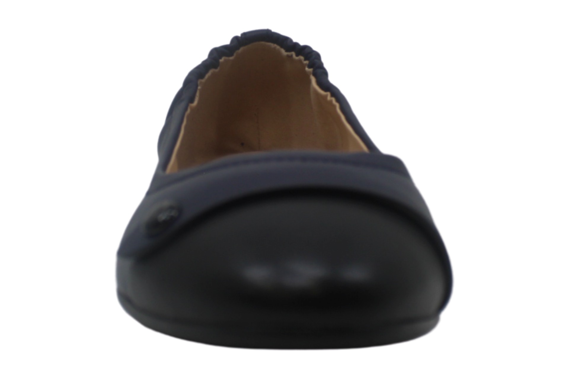 Coach Womens Brandi Leather Cap Toe Ballet Flats, Black, Size 10.0 B41U