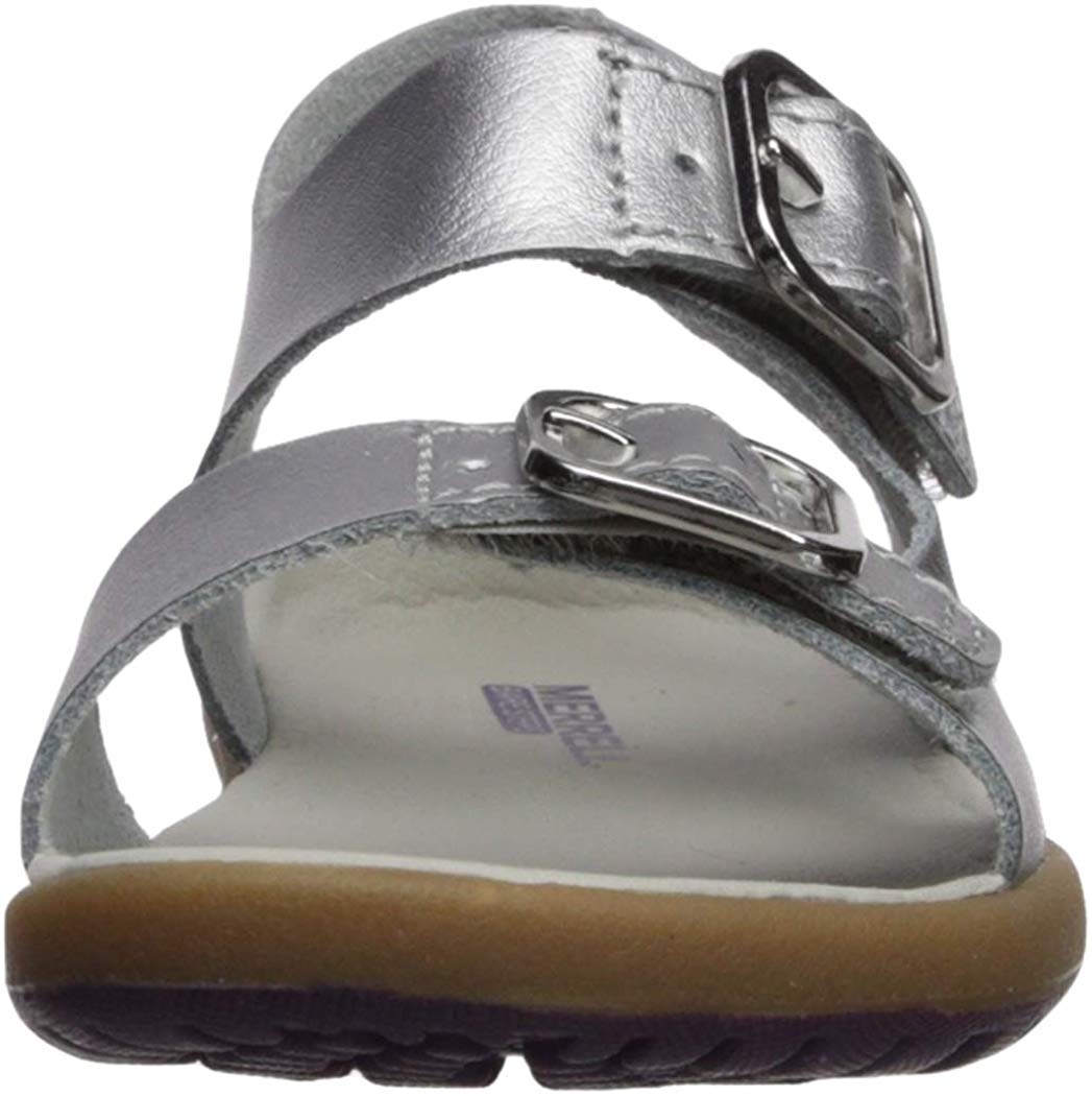 Merrell Children Shoes BARE STEPS Sandal Leather, Silver, Size Toddler