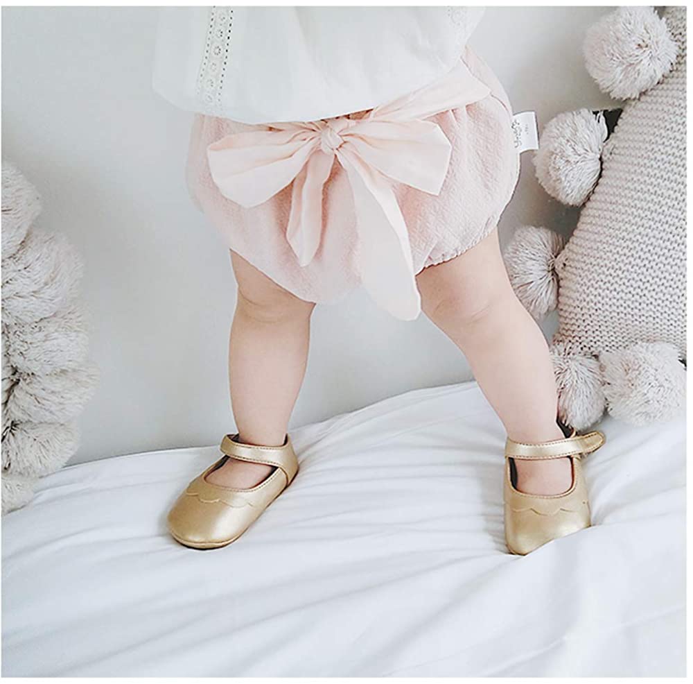 Felix & Flora Infant Baby Girl Shoes Soft Sole, Golden, Size Toddler 7.