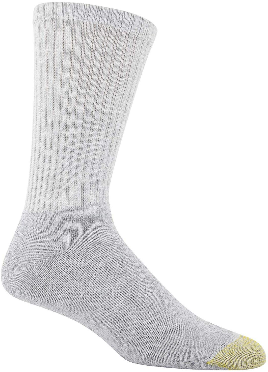 Gold Toe Mens Cotton Crew 656s Athletic Sock Grey Heather Grey Size 60 Tia Ebay 8373