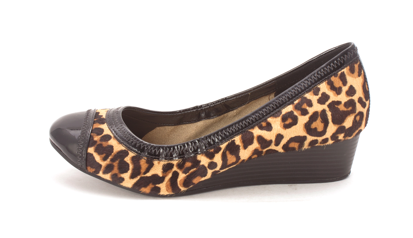 Cole Haan Womens Rupertasam Cap Toe Wedge Pumps Leopard Print Size 6.0 Cole Haan Womens Rupertasam Cap Toe Wedge Pumps Leopard Print Size 6.0