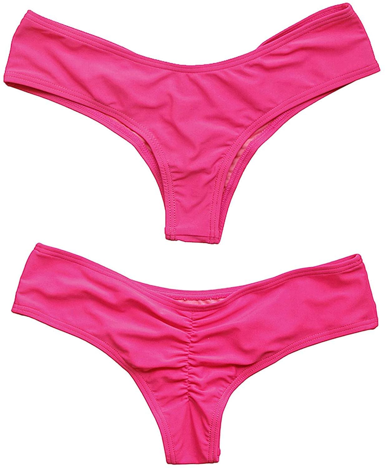 Yofit Women S Bikini Thong Bottom Brazilian Sexy Light Pink Size X Large W4sm Ebay