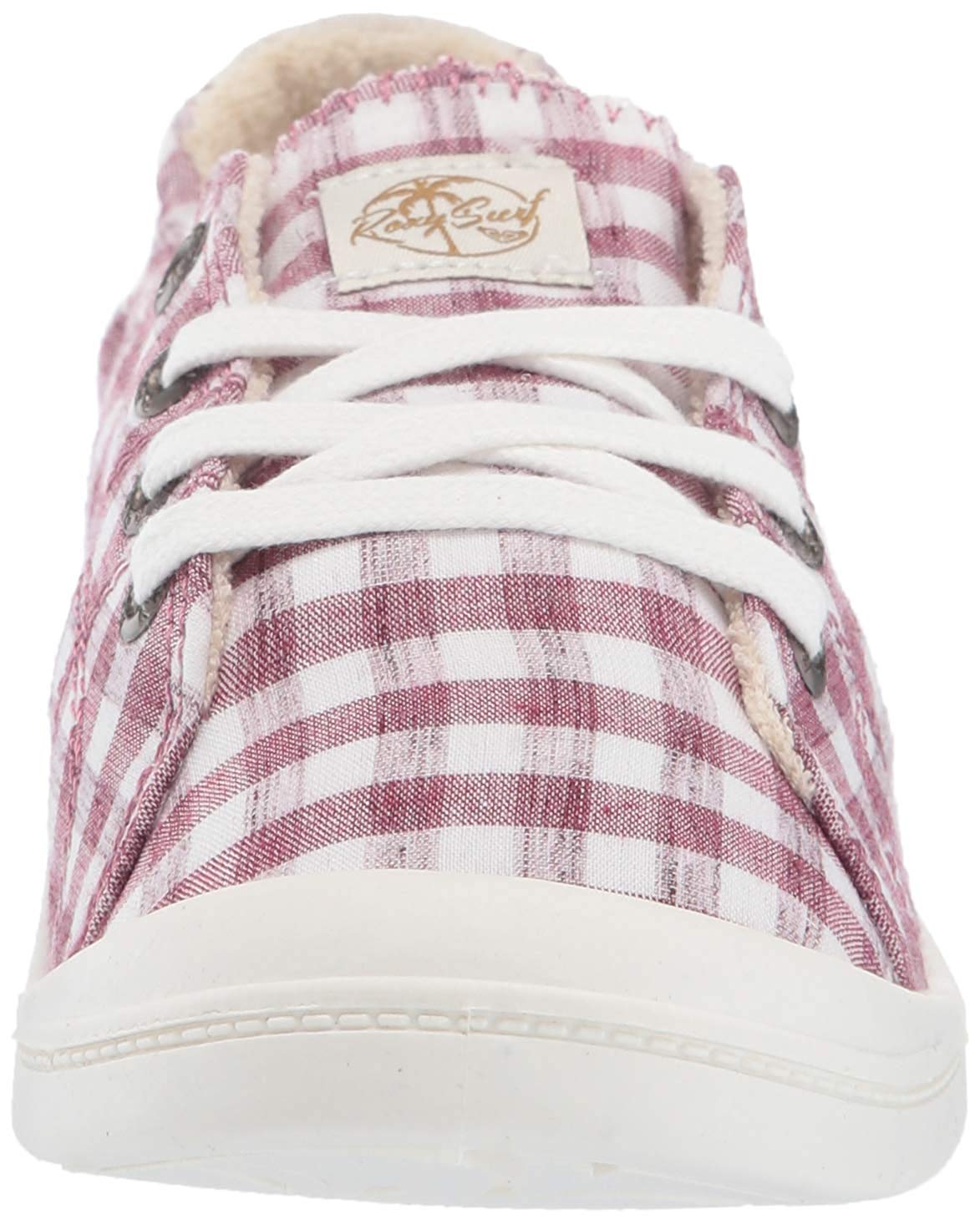 Roxy Womens Bayshore Fabric Low Top Lace Up Fashion, Gingham Raspberry, Size 6.5 eBay