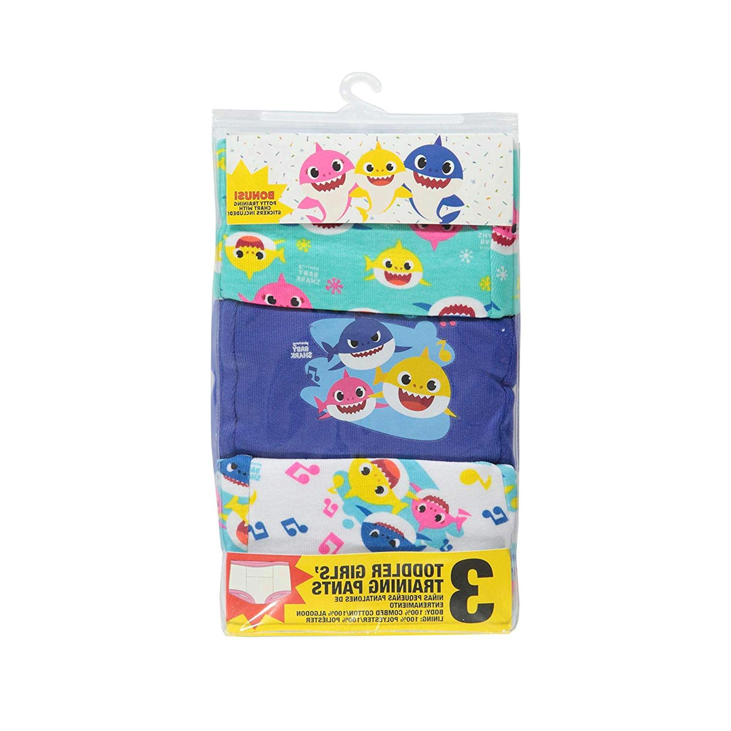 Baby Shark Girls� Toddler, 3pk Potty Training, 3pk Potty